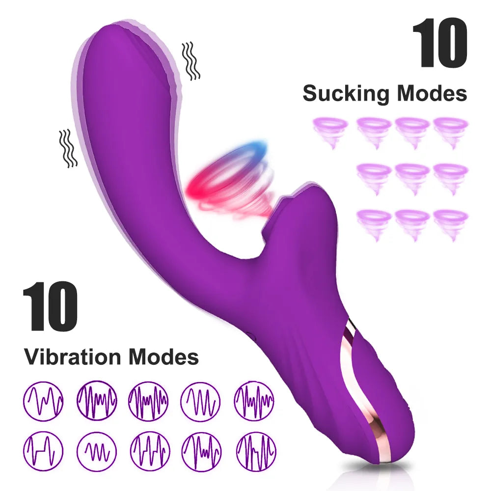 Tingle Vibes Erotes Clitoral Sucking Vibrator and Dildo