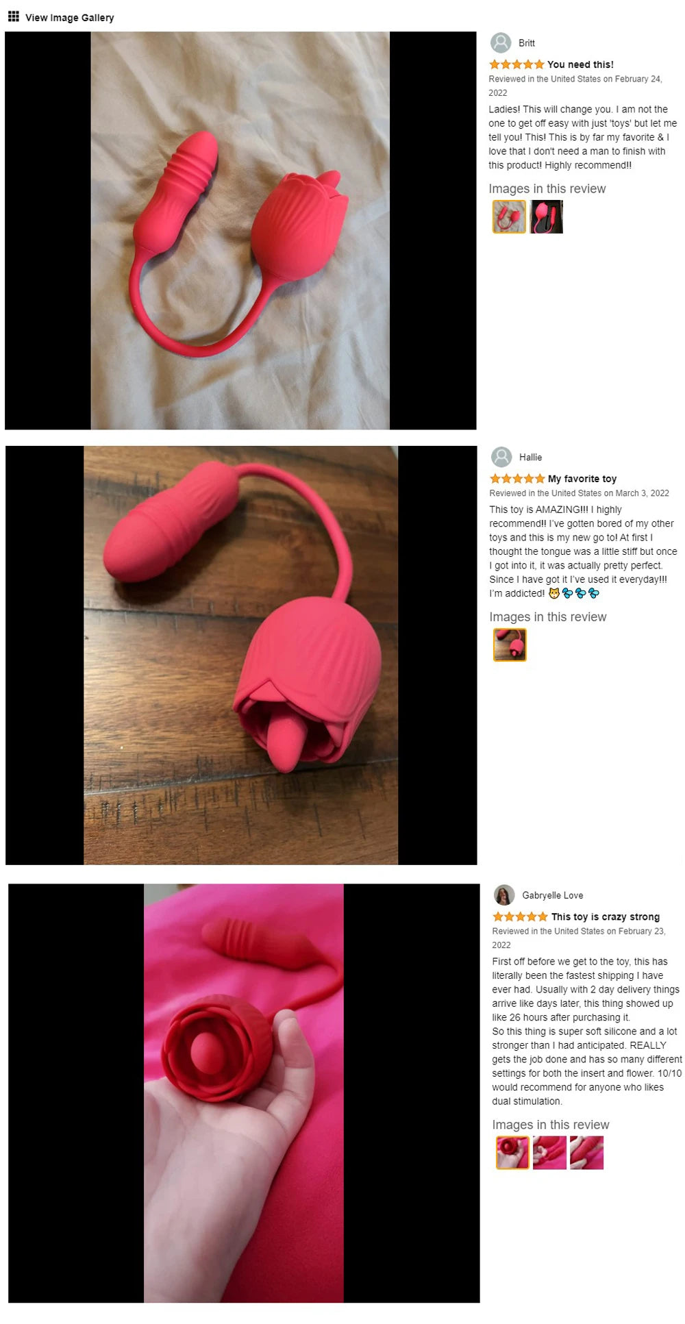 Tingle Vibes Artemis Rose Toy Dildo Vibrator